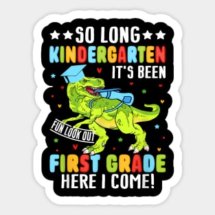 So Long Kindergarten Graduation class 2024 dinosaur kids Sticker